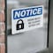 Signmission Door Must Be Locked After Use Sign With Symbol, 7 in W x Rectangle, Vinyl Decal OS-2PACK-NS-D-57-L-11500 - alternate 5